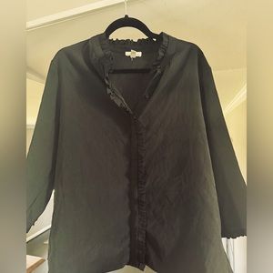 Womens Riley & Rae XL Black 3/4 Sleeve Blouse